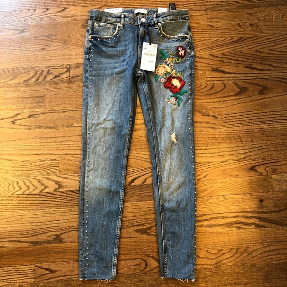 jeans with studs down the side